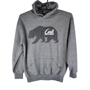 Mens Original Deluxe Gray Hoodie Pullover Hoodie Cali Bear Long Sleeve Size XL